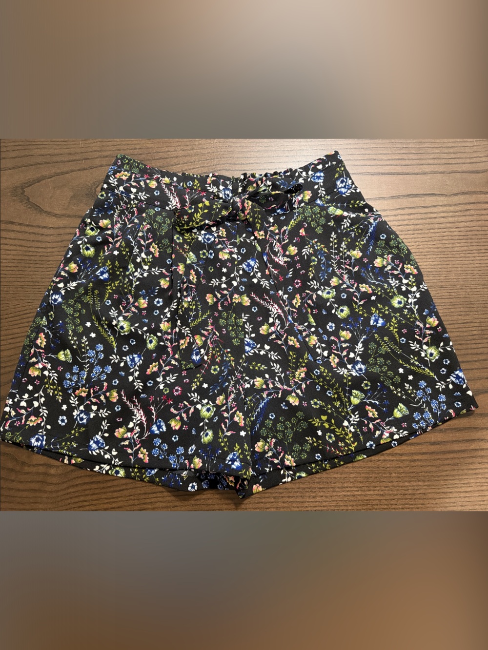 DR2 Black Floral Print Shorts